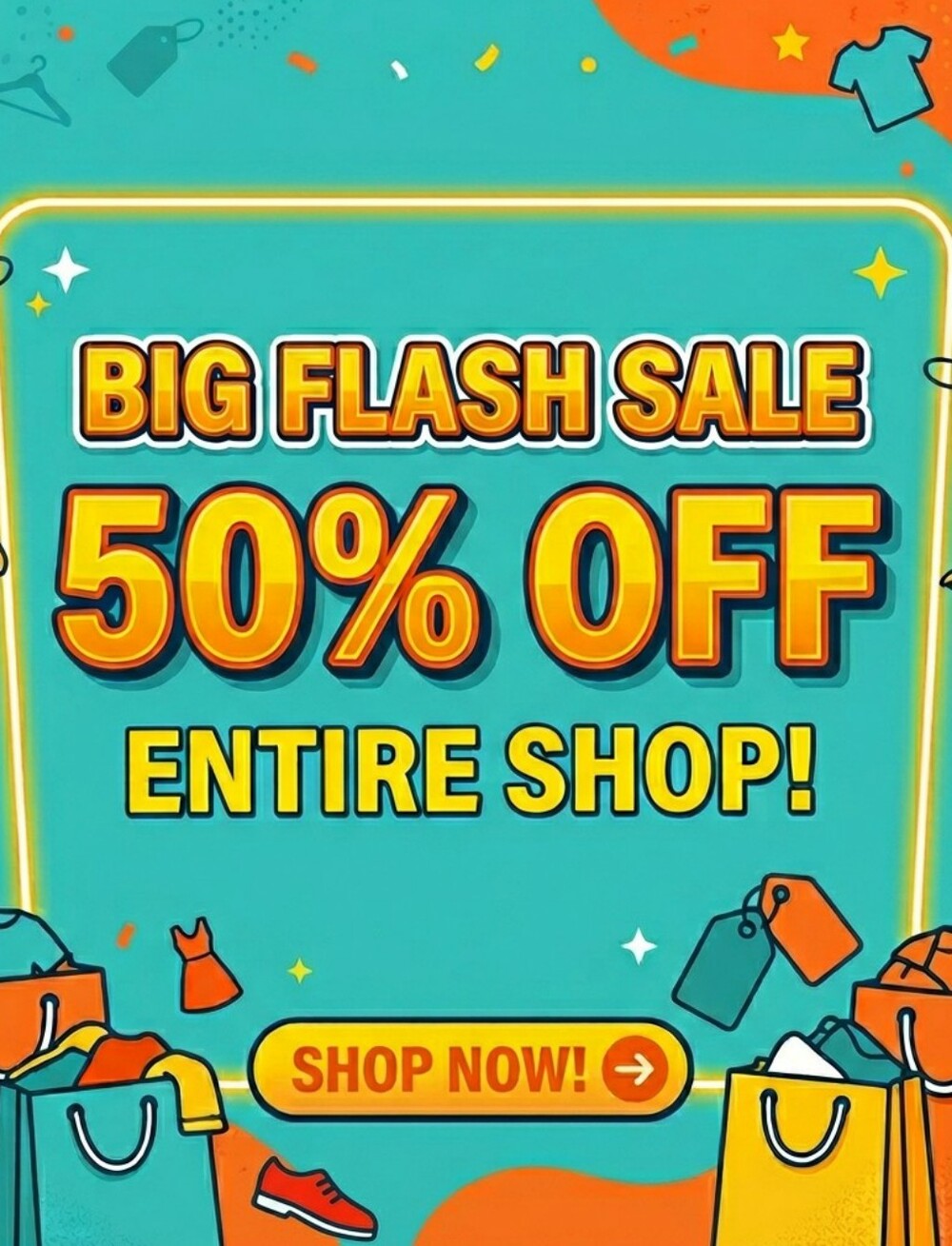 💥⬇️ 50% OFF BIG FLASH SALE